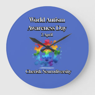 Cherish Neurodiversity. Världsdagen för ökad medve Stor Klocka
