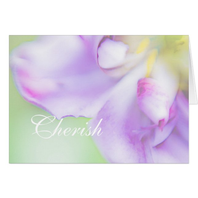Cherish Note Card Hälsningskort (Framsidan Horizontal)