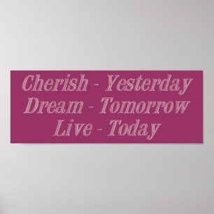 Cherish rosa poster