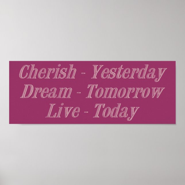 Cherish rosa poster (Framsidan)
