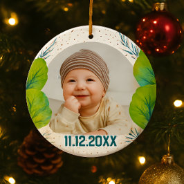 Cherish the Magic: Your Woodland First Christmas  Julgransprydnad Keramik