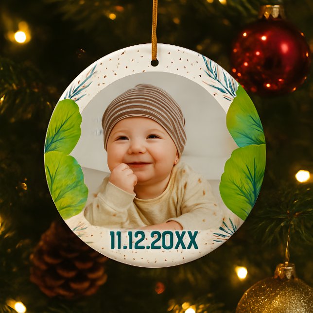 Cherish the Magic: Your Woodland First Christmas  Julgransprydnad Keramik (Skapare uppladdad)