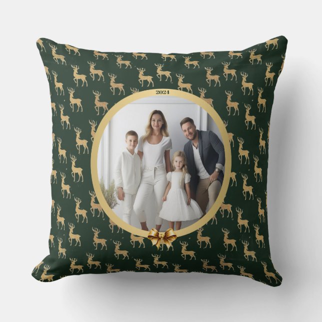 Cherish the Season Personalized Photo Christmas  Kudde (Framsida)