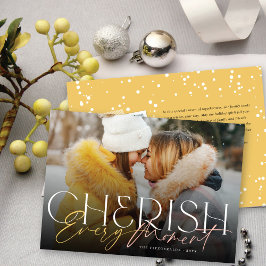 Cherish VART Fet Classic Typography Photo Julkort