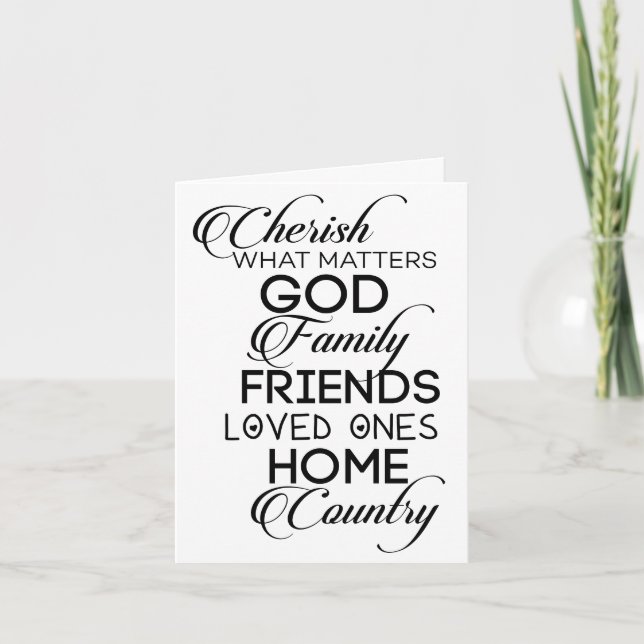 Cherish What Matters Kort (Framsida)