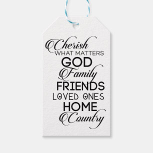 Cherish What Matters Presentetikett