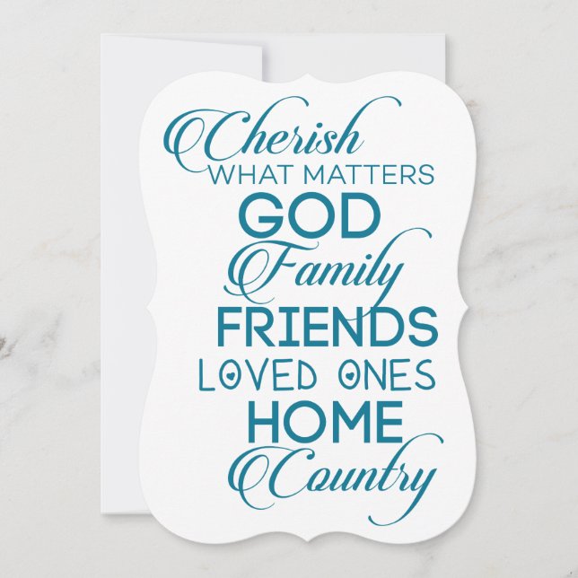 Cherish What Matters Teal (Framsida)