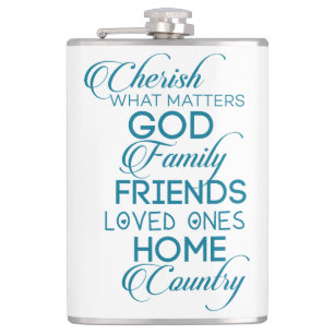 Cherish What Matters Teal Fickplunta
