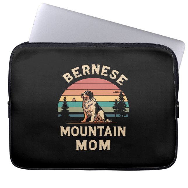 Cherish Your Kärlek: Bernese Mountain Mamma Laptop Fodral (Framsidan)