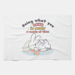 Cherish Your Passions - En Mysigt Bunnys påminnels Kökshandduk