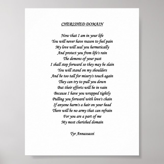 CHERISHED DOMAIN Poster (Framsidan)