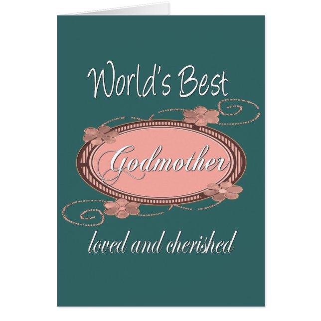 Cherished gudmor hälsningskort (Framsidan)