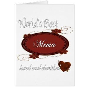 Cherished Mema Hälsningskort