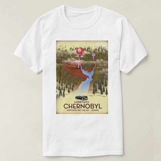 Chernobyl, Pripyat, ukraina Reseminnestypgrafik T Shirt (Design framsida)