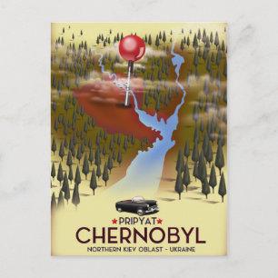 Chernobyl, Pripyat, ukraine Travel-affisch Vykort