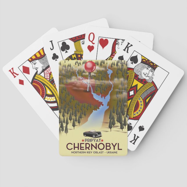 Chernobyl, Pripyat, ukraine Travel print Casinokort (Baksidan)