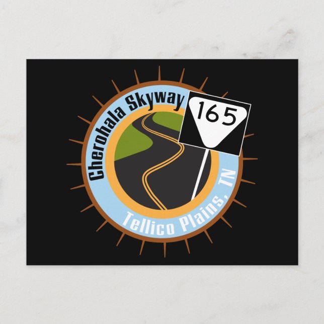 Cherohala Skyway Berömd Motorcle Road Vykort (Framsida)