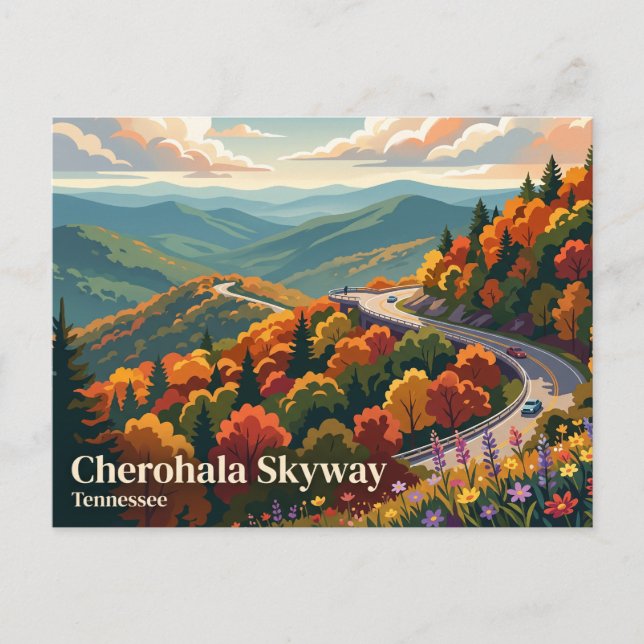 Cherohala Skyway USA Vykort (Framsida)
