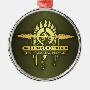 Cherokee 2 julgransprydnad metall