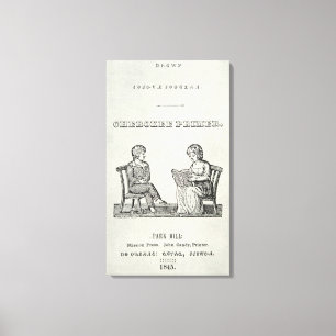 Cherokee abc-bok, 1845 (gravyr) canvastryck
