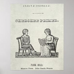 Cherokee abc-bok, 1845 (gravyr) poster