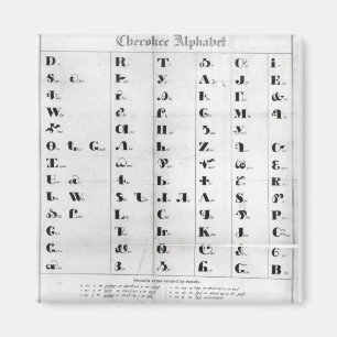 Cherokee alfabet, Pendeltons 'Lithography Magnet