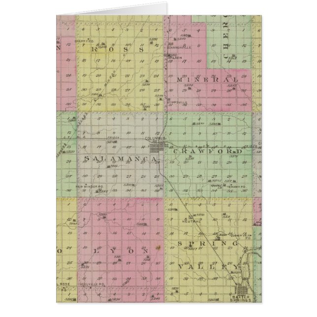 Cherokee County, Kansas Hälsningskort (Framsidan)