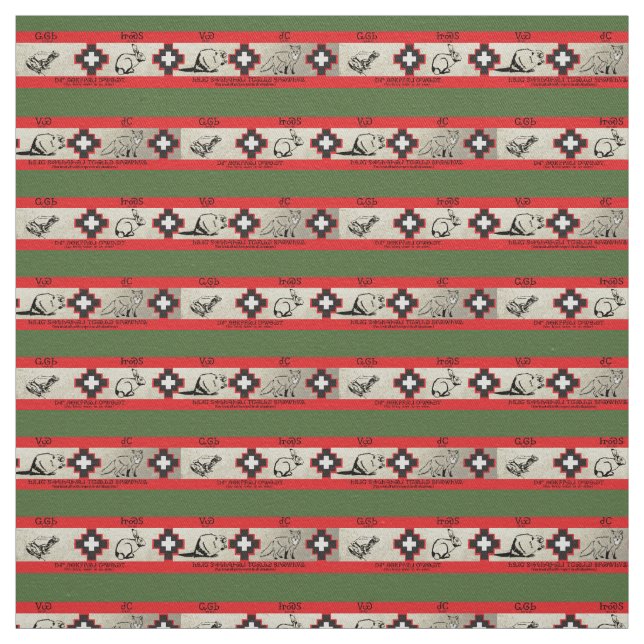 Cherokee djurtryck tyg (Provkarta)