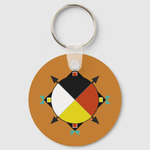 Cherokee fyra riktningar nyckelring