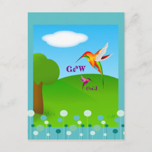 Cherokee Hummingbird Postcard Vykort