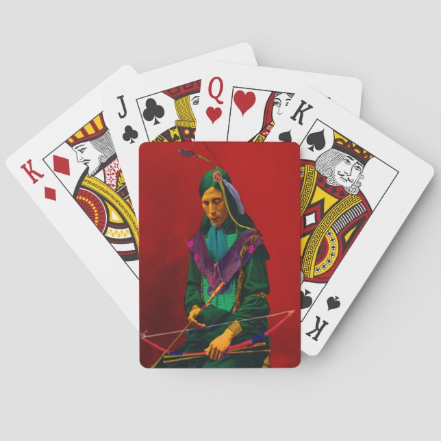 Cherokee Indian Pop Art Casinokort (Baksidan)