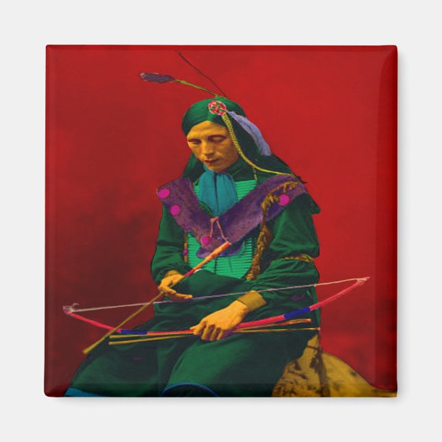 Cherokee Indian Pop Art Magnet (Framsidan)