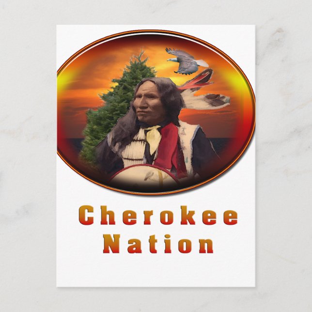 Cherokee Indian-produkts vykort (Framsida)