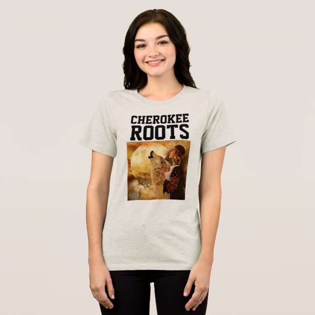 CHEROKEE indian RÖTTER DAMER KVINNOR T-Shirt (Framsida Full)
