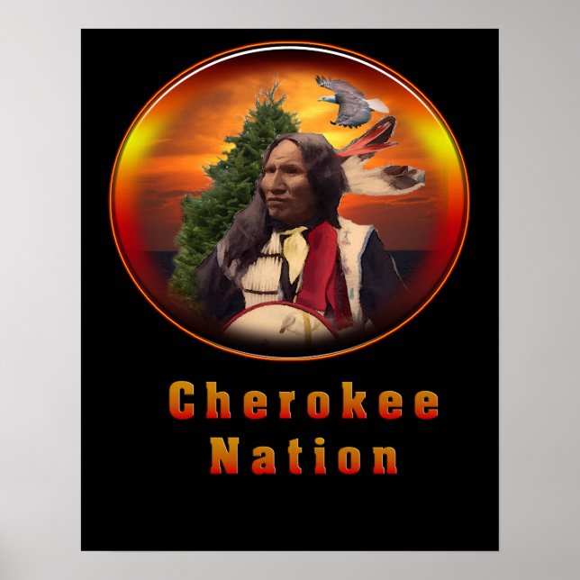 Cherokee indians art poster (Framsidan)