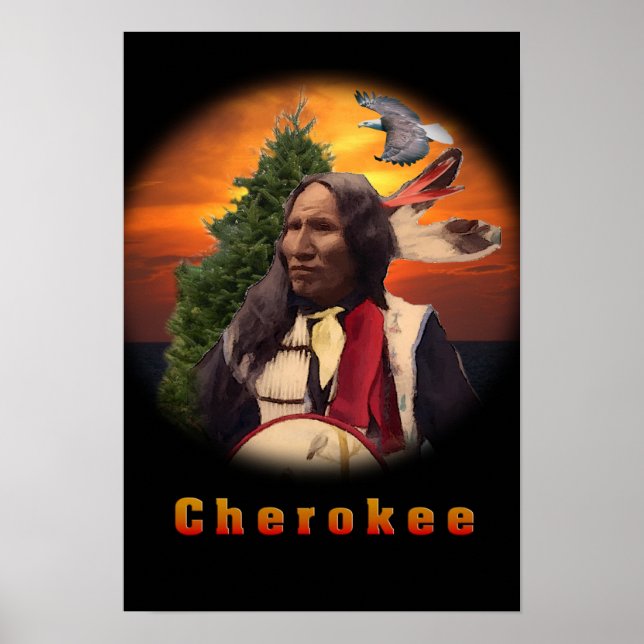 Cherokee indians design poster (Framsidan)