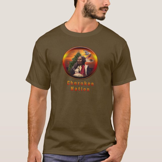 Cherokee indierkonst t-shirt (Framsida)