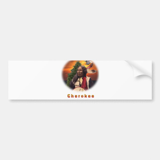 Cherokee indisk konst bildekal (Framsidan)