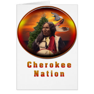 Cherokee indisk konst hälsningskort