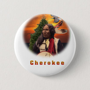 Cherokee indisk konst knapp