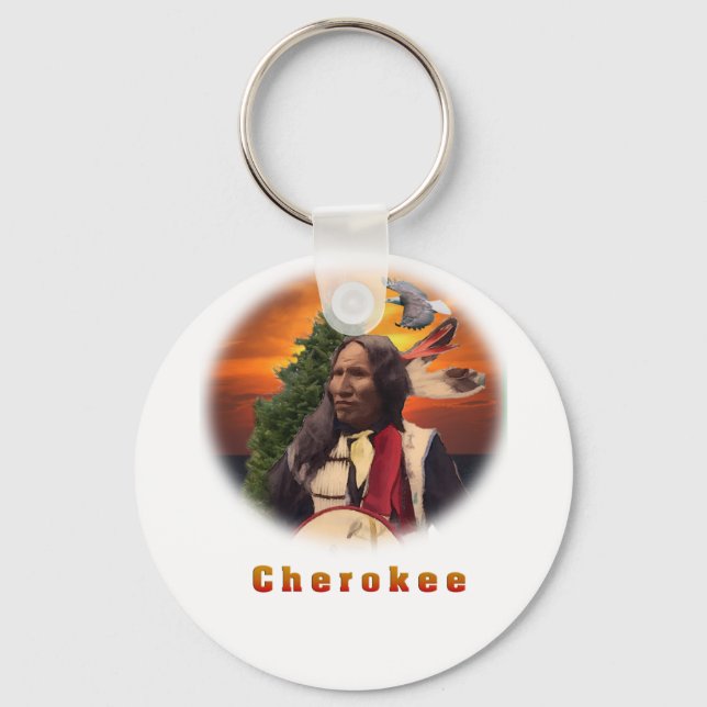 Cherokee indisk konst nyckelring (Framsida)