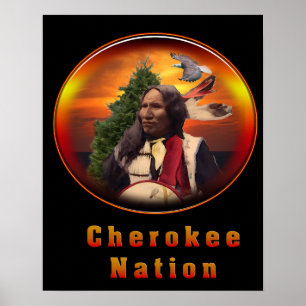 Cherokee indisk konst poster