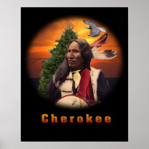 Cherokee indisk konst poster