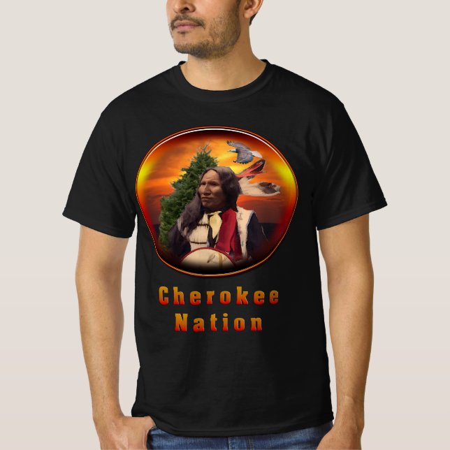 Cherokee indisk konst t shirt (Framsida)