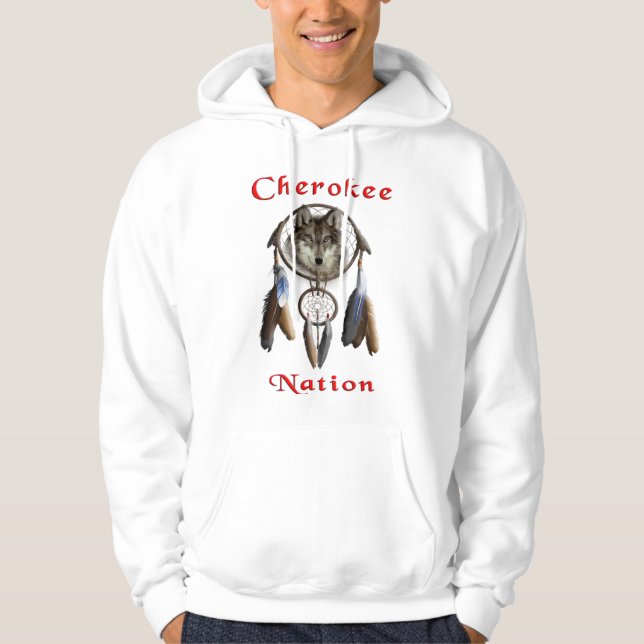 Cherokee indisk t-shirts hoodie (Framsida)