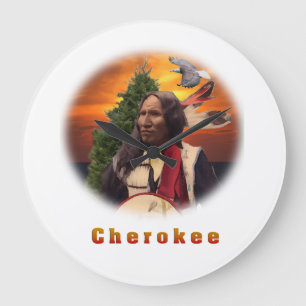 Cherokee indisk t-shirts stor klocka