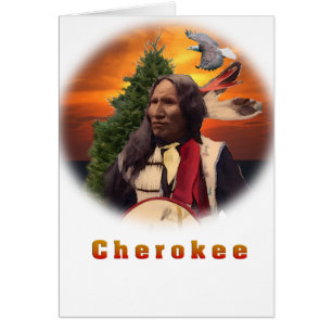 Cherokee indiska produkter hälsningskort