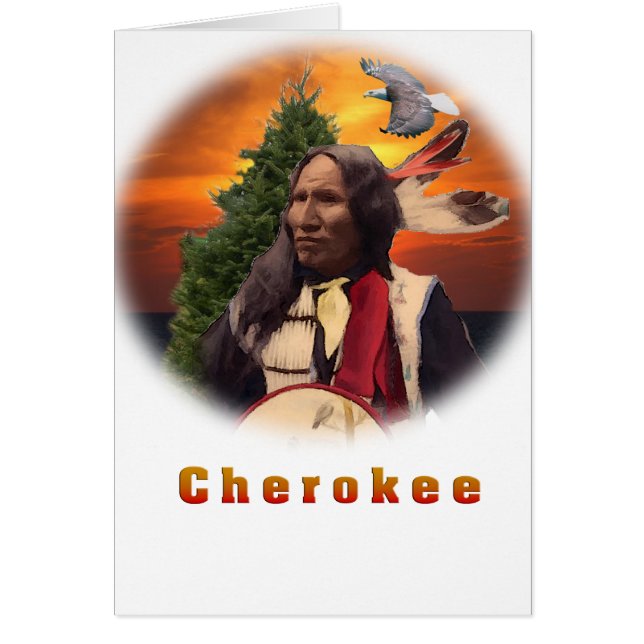 Cherokee indiska produkter hälsningskort (Framsidan)