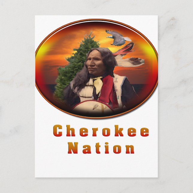 Cherokee indiska produkter vykort (Framsida)