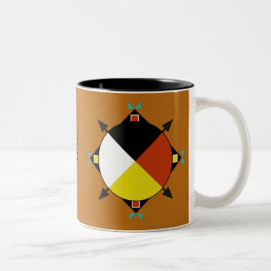 Cherokee mugg för fyra riktningar